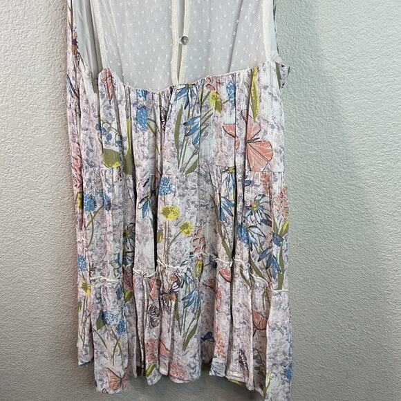 Kimchi Blue Sleeveless Mesh Floral Print Mini Dress - Picture 4 of 12